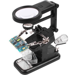 台式焊接辅助夹具手机维修专用电子放大镜电烙铁焊接工具固定支架