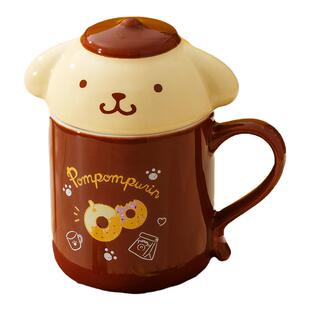 布丁狗陶瓷杯子可爱饭碗盘家用餐具创意卡通儿童早餐杯三丽鸥水杯