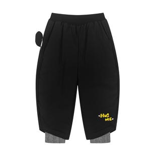 马拉丁童装儿童裤子25冬装新款女小童立体萌趣艺术家羽绒裤