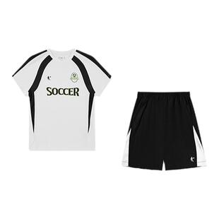 中国乔丹童装男童足球套装大童快干T恤短袖短裤2件套夏装T8424001