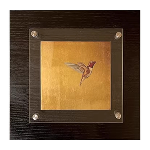 寻找太阳的梦金箔画水曲柳法式中古风装饰画客厅卧室矮柜墙挂画