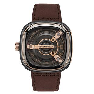 【自营】SEVENFRIDAY七个星期五手表男瑞士机械皮带男表M2/02表盘