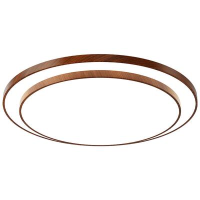 箭牌中古风胡桃木色客厅灯吸顶灯