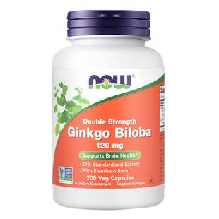 now foods银杏叶提取物精华强脑素胶囊老年人大脑营养素补脑用品