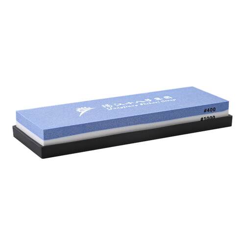十八子专业磨刀石家用防滑底座快速磨刀神器厨师专用白刚玉磨刀石