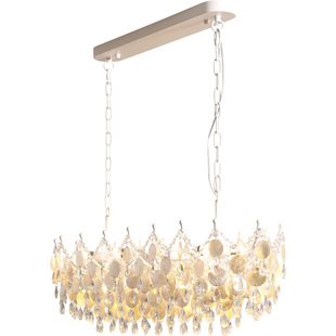 法式吊灯创意个性艺术长条餐桌灯vintage中古灯具套餐金色贝壳灯