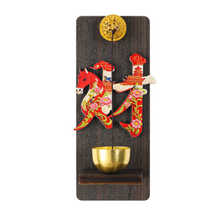 木质入户门磁吸门铃马年玄关招财风铃挂件装饰黄铜铃铛发财冰箱贴