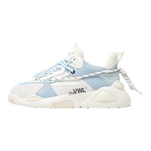 VWL扭扭抽绳休闲鞋透气厚底小白鞋绑带运动鞋男女 经典美式穿搭