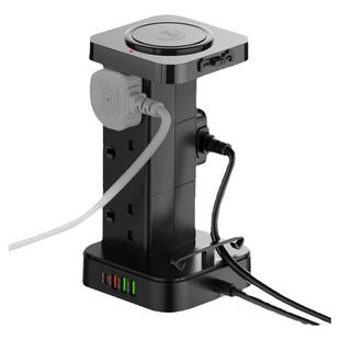 LDNIO13A英式插座英规多功能收纳盒排插无线快充拖线板港用插排