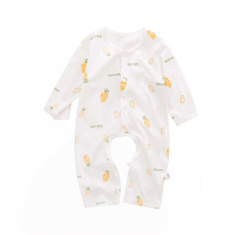 特价婴儿长袖空调服薄款连体衣夏季女宝宝衣服新生儿哈衣纯棉开档