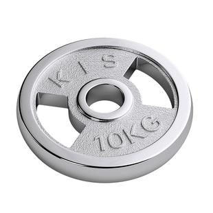 纯铁电镀杠铃片哑铃片金属烤漆三孔手抓举加重片奥杆大孔小孔家用