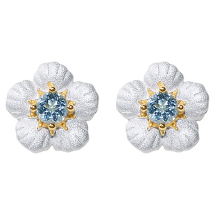 薇拉蒂925纯银花朵耳钉女2025年新款高级感气质耳环小众独特耳饰