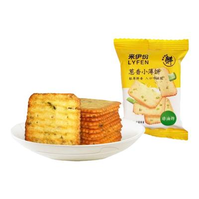 来伊份葱香小薄饼500g香葱薯脆