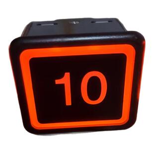 电梯按钮儿童玩具试验器材电池盒手工模型配件道具按键长方形红光