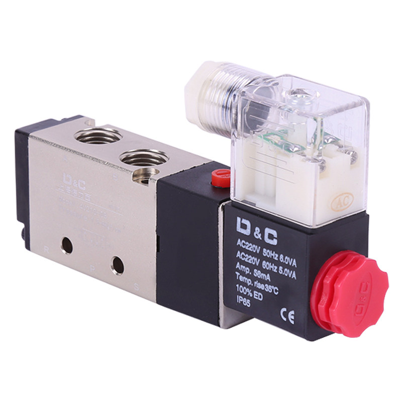 D&C气动电磁阀4v210-08换向阀ac220气阀电阀控制阀