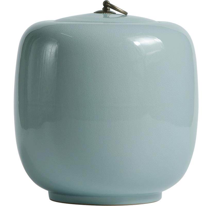 大号茶叶罐子陶瓷密封罐超大特大家用两斤装三斤装哥窑散茶储存罐