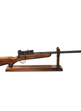 复古枪摆件猎枪模型支架工艺品实木枪托底座道具美式摆设装饰品