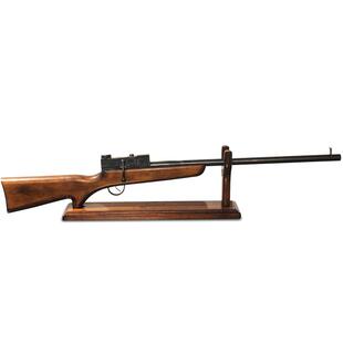 复古枪摆件猎枪模型支架工艺品实木枪托底座道具美式摆设装饰品