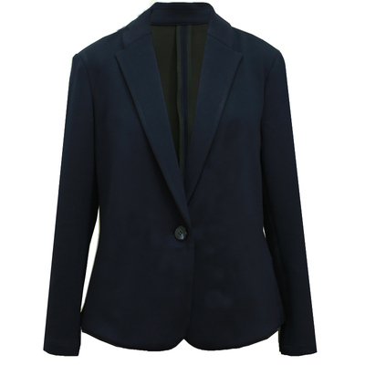 通勤长袖弹力针织西装外套