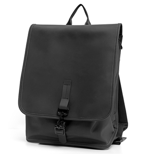 MYEDITION北欧风简约皮质双肩包学生书包大容量电脑通勤包男女款