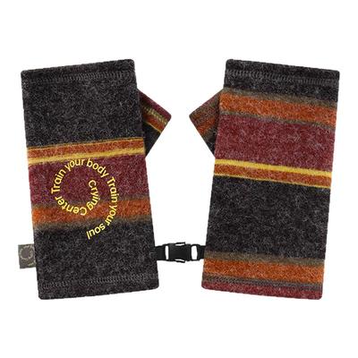 CryingCenter漩涡条纹抓绒针织户外徒步秋冬半指手套配饰哭喊中心