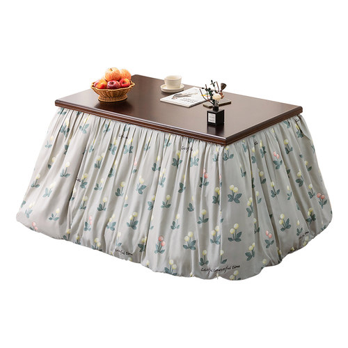 烤火桌子家用新款长方形烤火架冬季取暖茶几实木折叠餐桌炕桌简易