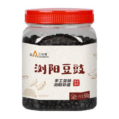 三知情浏阳非遗黑豆豉干500g
