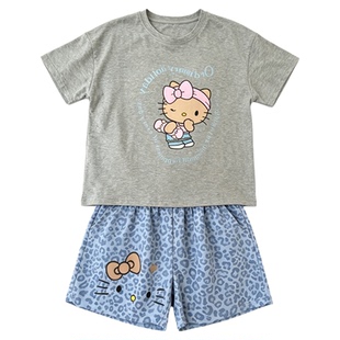 带胸垫睡衣女款2026新款夏短袖薄款卡通丝光棉夏季套装家居服夏天