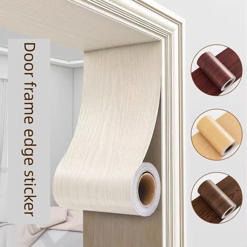 门框包边贴纸木门仿木纹贴皮门套遮丑装饰柜子修补白色装饰条改造
