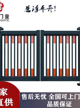 现代简约电动别墅大门爆款平移伸缩庭院悬浮折叠门铝合金门折叠式