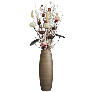 客厅干花装饰陶瓷干树枝高枝落地插花叶脉花玄关家居花瓶摆件花束