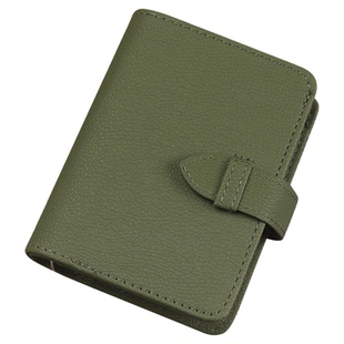 牛油果橄榄绿m5活页皮面手账本笔记本日程计划本小本子创意活页本