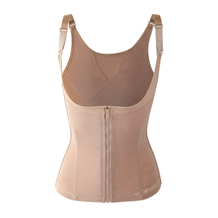 婷美诺雅拉链款三排扣塑身背心收腹上衣女束腰美背背挺佳胸塑形衣