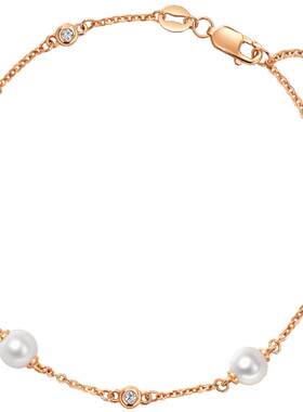 周生生18K玫瑰金Daily Luxe珍珠手链珠宝饰品95731B