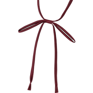 日系jk领结女懒人免打领绳酒红色学生衬衫领带配饰黑色纯色学院风