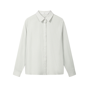 斐乐MILANO SHIRT丨FILA竖纹衬衫26冬季新款女子轻商务静奢风上衣