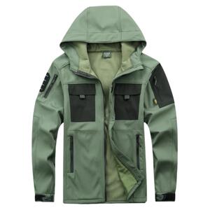 秋冬加绒加厚防水工作服套装男户外防寒保暖运动服耐磨工装劳保服