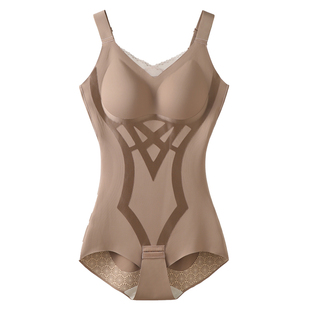 琐思秋冬加绒连体塑身衣收腹束腰收肚子薄绒保暖塑形美体束身内衣