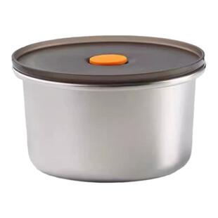 不锈钢保鲜盒带盖子保鲜碗家用冰箱收纳盒厨房圆形分装盒便当盒