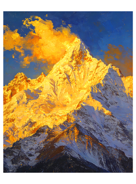 财绕金山填色diy数字油画2026新