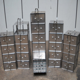 5层25格125口径冻存细胞用 液氮罐不锈钢抽屉式 提篮提桶吊架吊篮