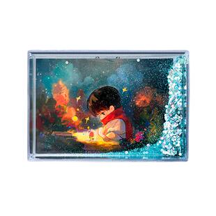 照片冲印流沙相框摆台来图定制diy情侣结婚宝宝个性打印创意礼品