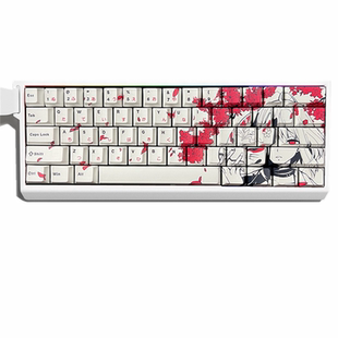 狐狸面具少女键帽pbt适用wooting夜魔made68ez63real67魔导士rs6