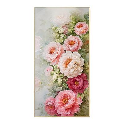 【大师纯手绘】牡丹花玄关挂画