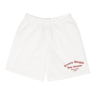 Gbiaior休闲运动短裤女白色抽绳设计字母印花小众设计感五分裤子