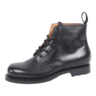 复古87高腰干部皮鞋圆头系带高帮舰艇靴固特异上线轮胎底马丁靴男