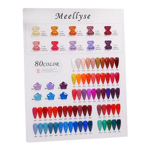 美甲色卡亚克力防尘展示板120色相框打版日式架甲油胶展示册色板