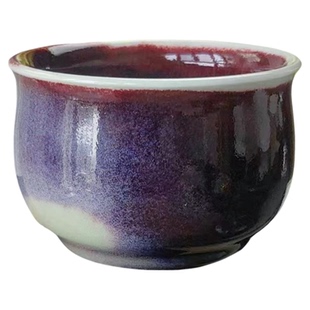 神垕钧瓷茶杯苗帅浩钧窑茶器玉石釉手工撇口圆融杯喝茶品茶主人杯