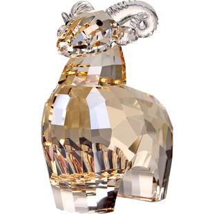 水晶摆件羊十二生肖卡通动物高档生日礼物创意现代简约轻奢装饰品