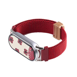 适用小米手环9pro表带新款8pro秋冬款7pro高级感编织红米watch6磁吸redmiwatch5小米手表带男女款尼龙替换带